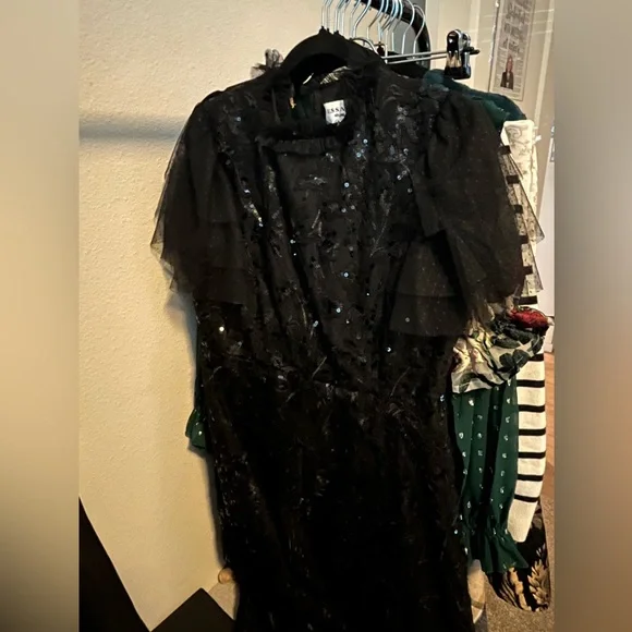 JessaKae Midnight Black Lace & Sequin Dress - Picture 2 of 4